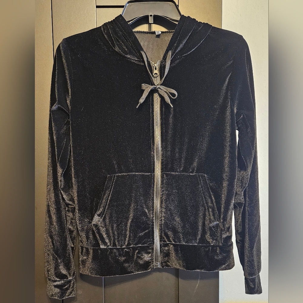 Small Black Velvet Track Suit